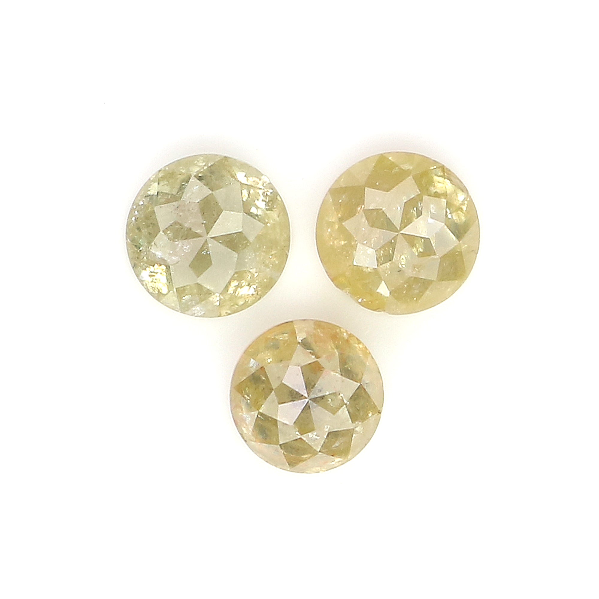 1.21 CT Natural Loose Round Rose Cut Diamond Yellow Color Round Shape Diamond 4.00 MM Natural Yellow Color Round Rose Cut Diamond LQ9951