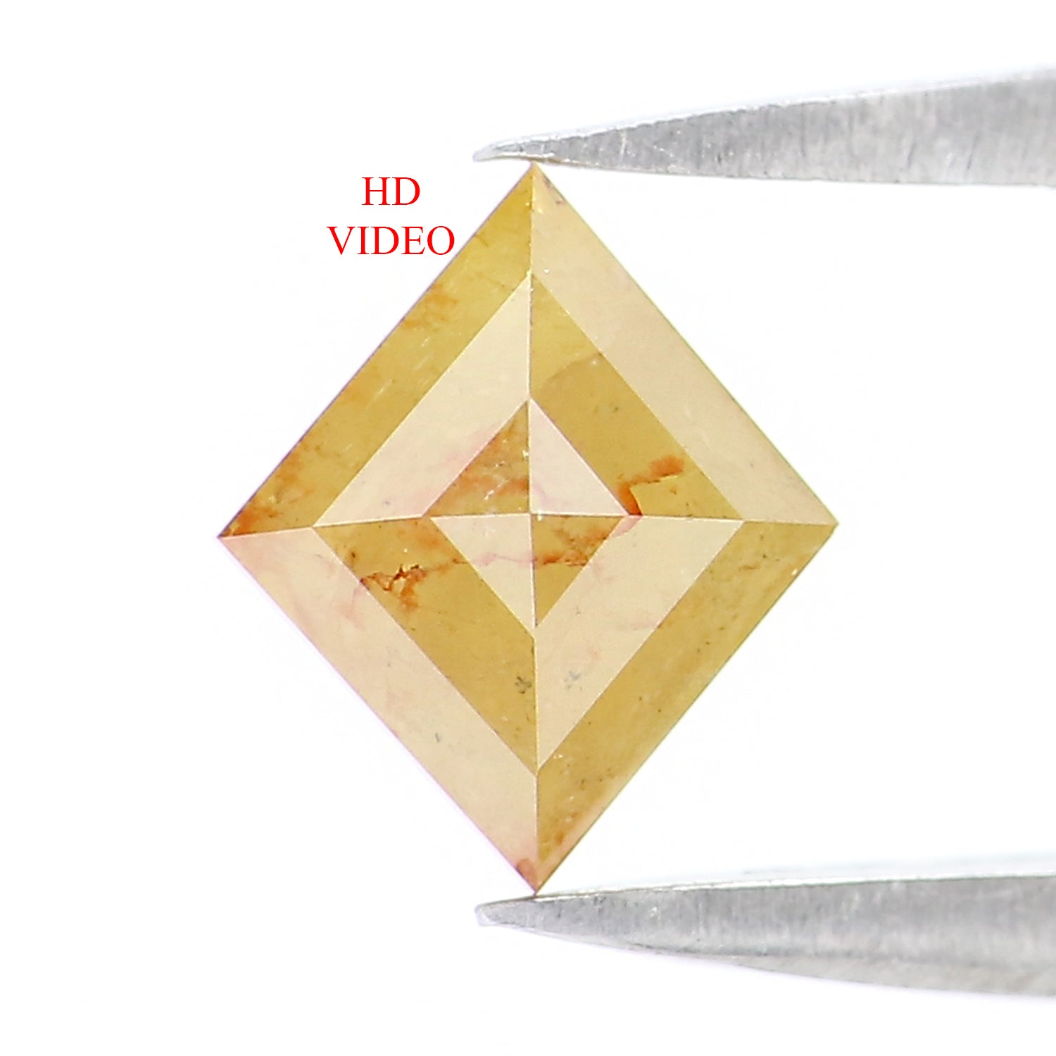 0.68 Ct Natural Loose Kite Shape Diamond Yellow Color Kite Shape Diamond 7.20 MM Natural Loose Diamond Yellow Kite Rose Cut Diamond KQ1888