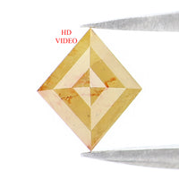 Natural Loose Kite Diamond, Yellow Color Kite Diamond, Natural Loose Diamond, Kite Rose Cut Diamond, Kite Cut, 0.68 CT Kite Shape KR1888