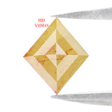Natural Loose Kite Diamond, Yellow Color Kite Diamond, Natural Loose Diamond, Kite Rose Cut Diamond, Kite Cut, 0.68 CT Kite Shape KR1888