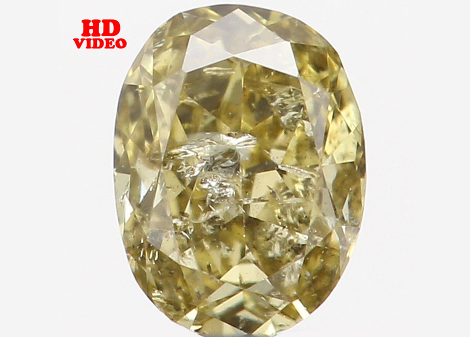 0.15 Ct Natural Loose Diamond Oval Green Color I2 Clarity 3.90 MM N7264