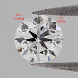 GIA Certified Natural Loose Round Brilliant Diamond, White - E Color Round Diamond, Round Cut Diamond, 0.52 CT Round Shape Diamond L2983