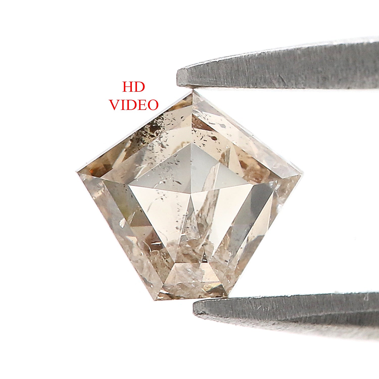 0.63 Ct Natural Loose Pentagon Shape Diamond Brown Color Pentagon Cut Diamond 5.70 MM Natural Brown Diamond Pentagon Rose Cut Diamond LQ044