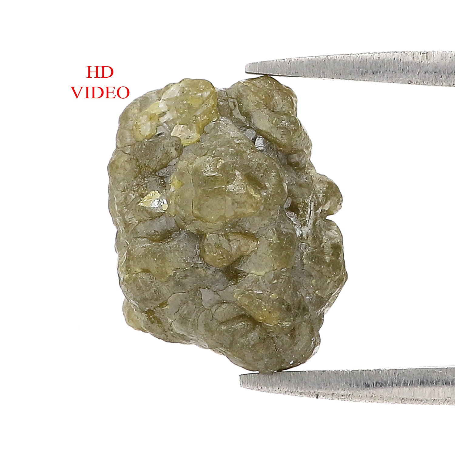 7.97 CT Natural Loose Rough Shape Diamond Green Color Rough Uncut Diamond 13.10 MM Natural Grey Color Rough Irregular Cut Diamond LQ3359