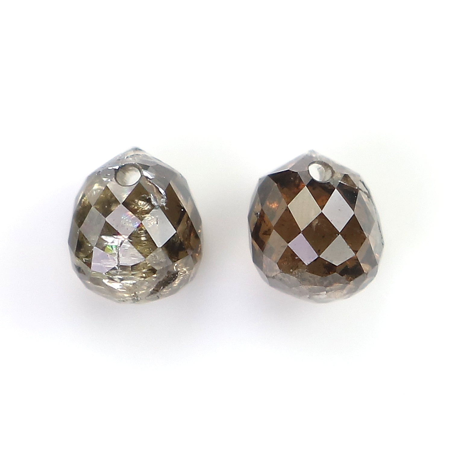 0.86 Ct Natural Loose Briolette Shape Diamond Brown Color Drop Cut Diamond 4.00 MM Natural Loose Diamond Brown Briolette Cut Diamond LQ9990