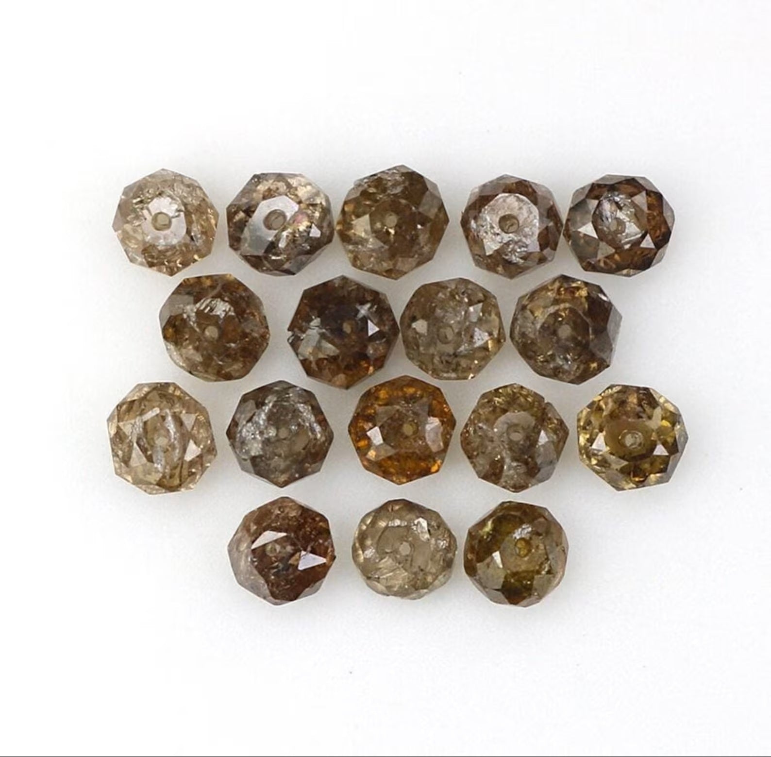 2.00 CT Natural Loose Bead Shape Diamond Brown Color Bead Diamond 2.50 MM Natural Loose Diamond Brown Color Bead Rose Cut Diamond NQ1729