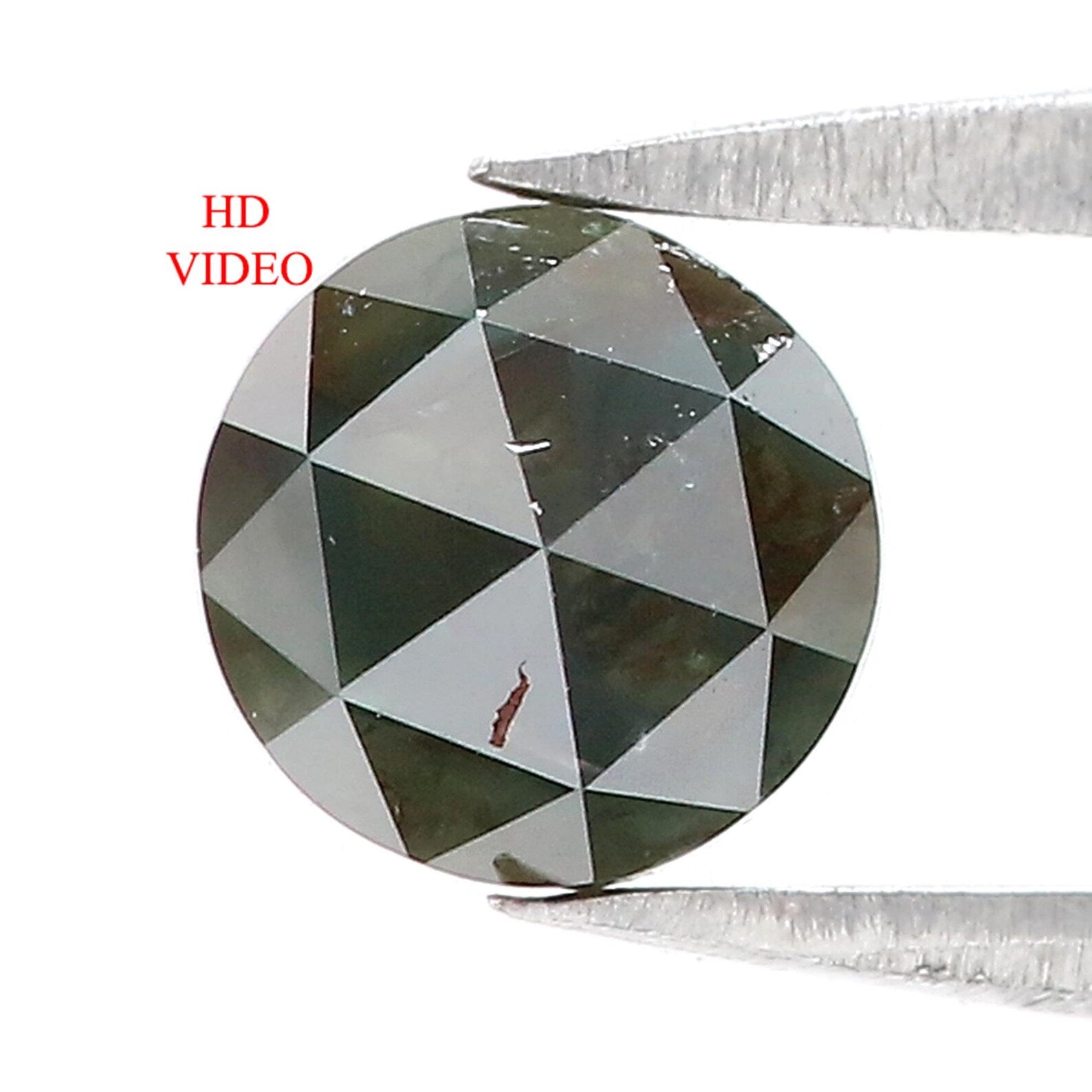 1.24 CT Natural Loose Round Shape Diamond Green Color Round Rose Cut Diamond 5.90 MM Natural Loose Diamond Round Rose Cut Diamond QN7660