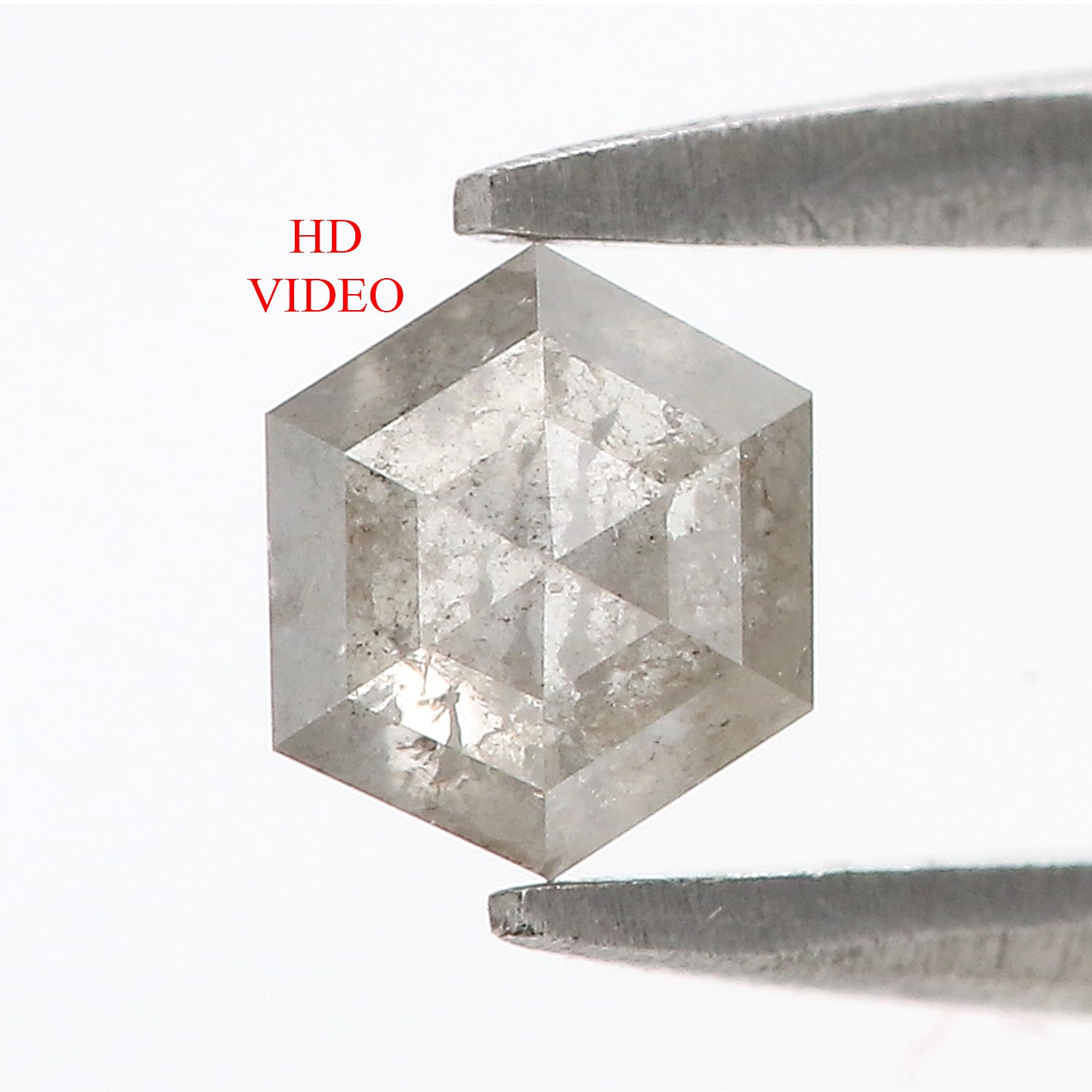 0.57 Ct Natural Loose Hexagon Shape Diamond Grey Color Hexagon Shape Diamond 4.70 MM Natural Loose Diamond Hexagon Rose Cut Diamond QL7965
