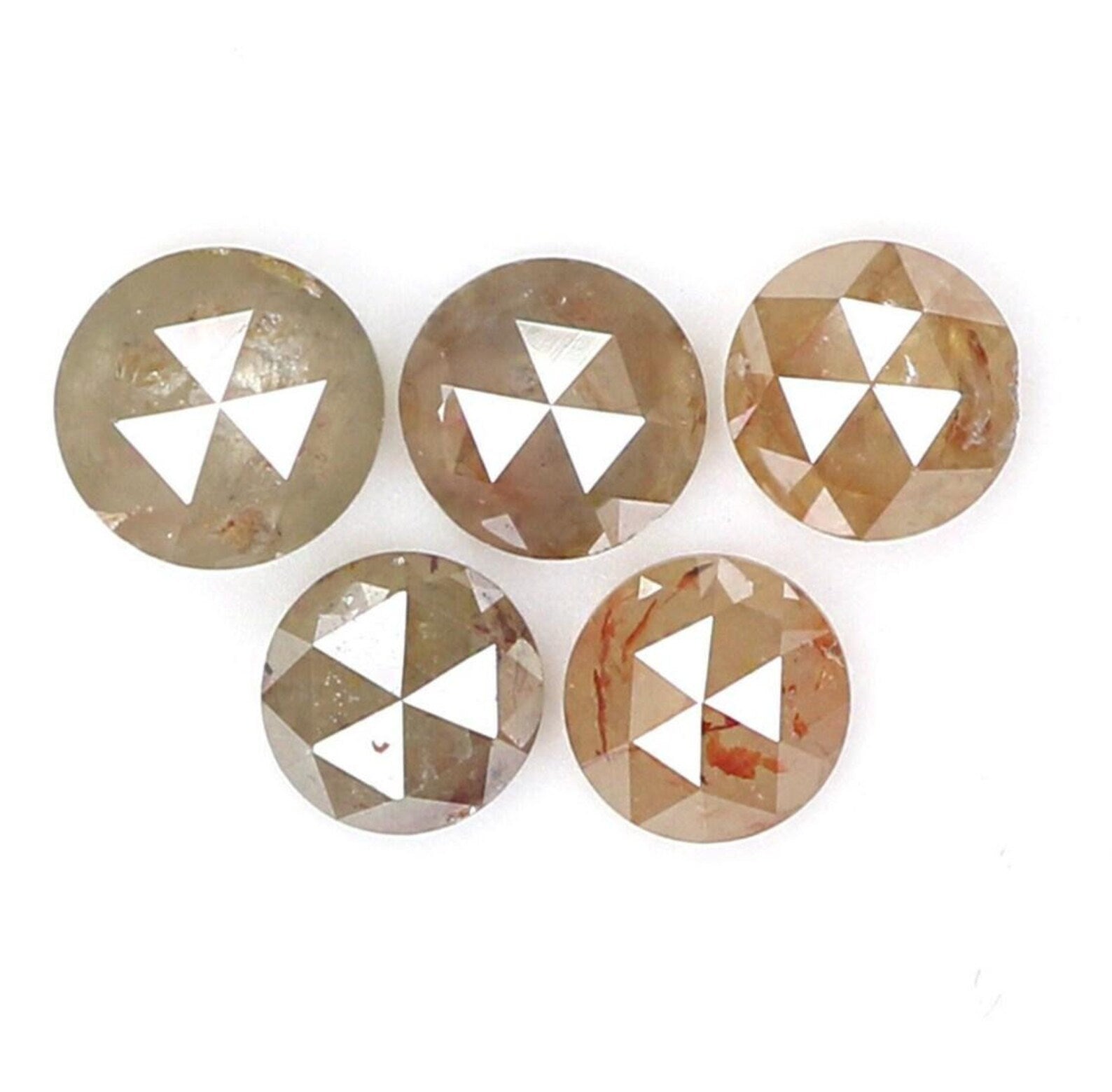 1.48 CT Natural Loose Round Shape Diamond Brown Color Round Cut Diamond 3.75 MM Natural Diamond Grey Color Round Rose Cut Diamond NQ1764