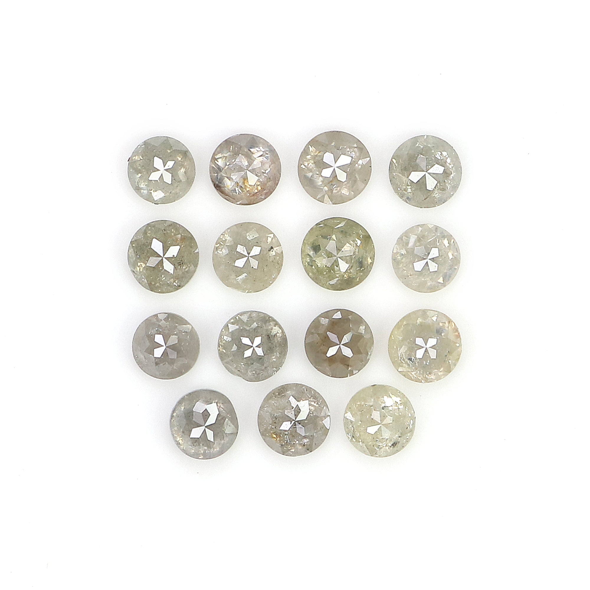 1.38 CT Natural Loose Round Rose Cut Diamond Grey Color Round Shape Diamond 2.50 MM Natural Loose Grey Color Round Rose Cut Diamond LQ1646