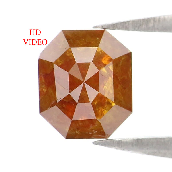 Natural Loose Emerald Shape Brown Color Diamond 0.94 CT 5.85 MM Emerald Shape Rose Cut Diamond L9192