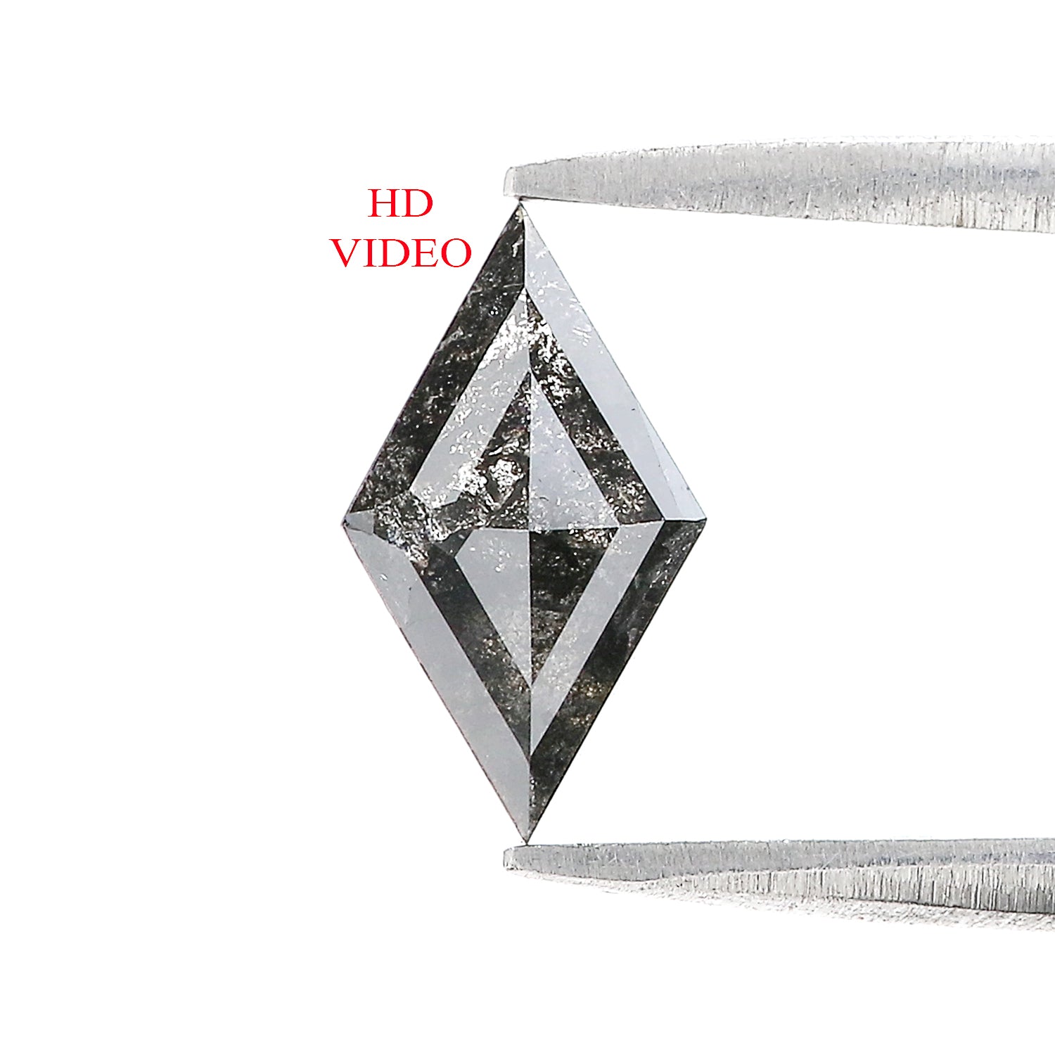 0.80 CT Natural Loose Kite Shape Diamond Salt And Pepper Kite Diamond 10.50 MM Natural Loose Black Grey Color Kite Rose Cut Diamond L3445