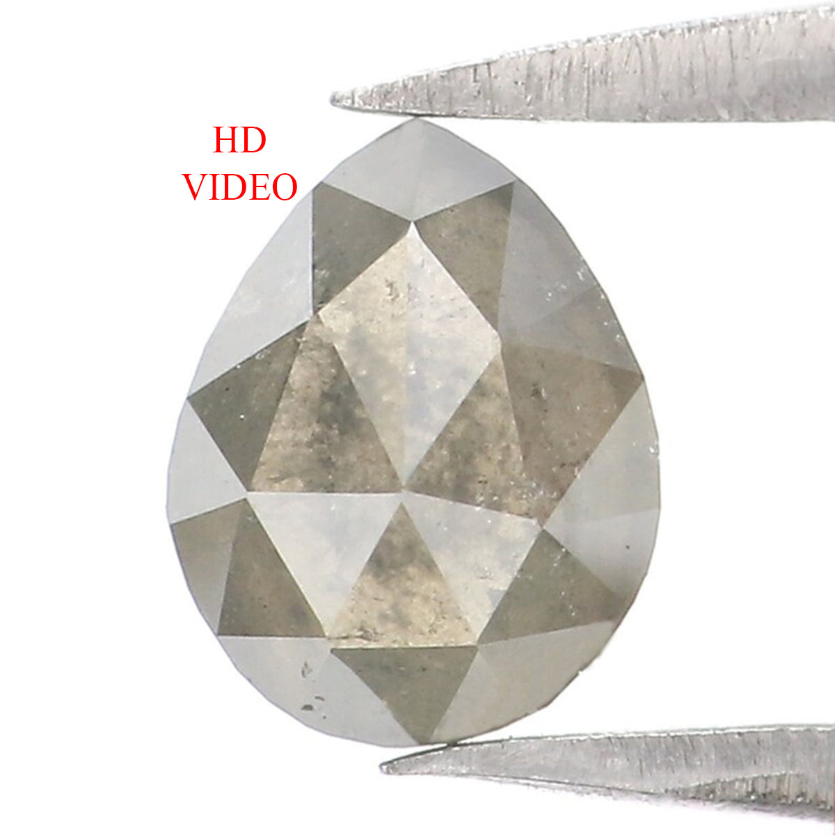 1.00 CT Natural Loose Pear Shape Diamond Grey Color Pear Cut Diamond 6.70 MM Natural Loose Grey Color Diamond Pear Rose Cut Diamond LQ7569