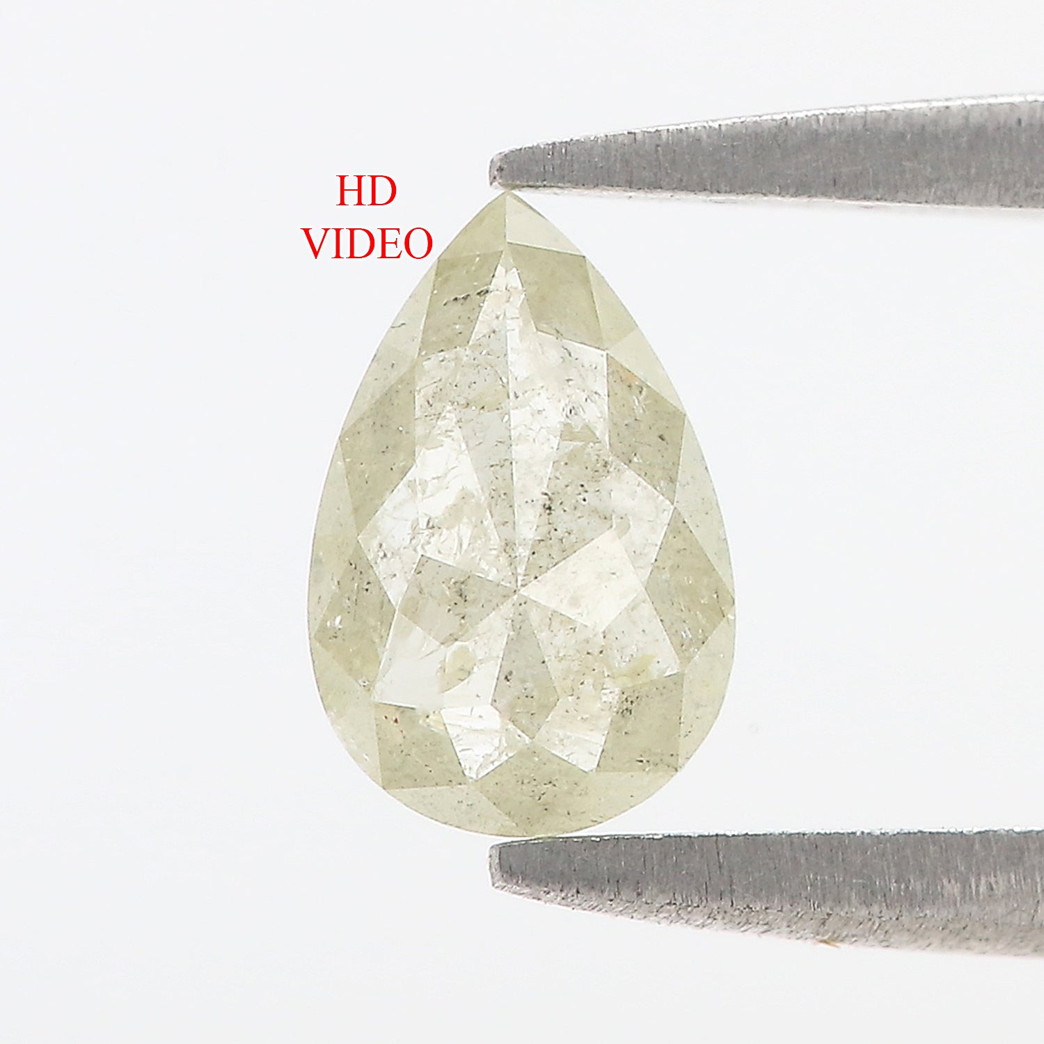 0.69 CT Natural Loose Pear Shape Diamond Salt And Pepper Pear Cut Diamond 7.55 MM Natural Grey Color Diamond Pear Rose Cut Diamond N2620