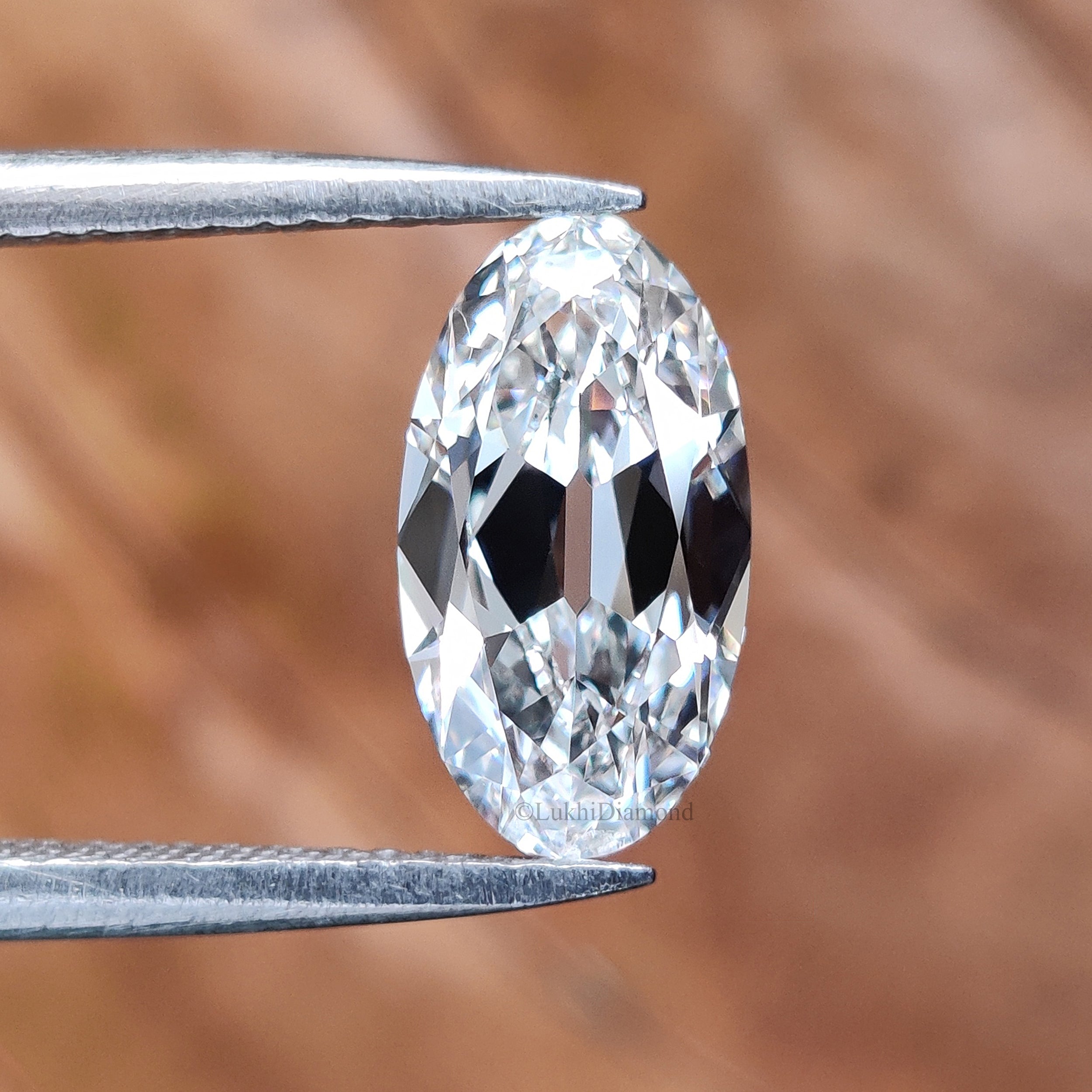 Lab Grown Oval Cut Diamond Old European Old Mine Cut Loose Diamond White Colorless CVD Stone Engagement Ring Antique Style Diamond Q206