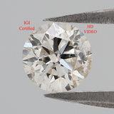 IGI Certified Natural Loose Round Brilliant Diamond, White - J Color Round Diamond, Round Cut Diamond, 0.50 CT Round Shape Diamond L2980
