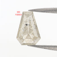 Natural Loose Coffin Diamond, Grey Color Diamond, Natural Loose Diamond, Coffin Diamond, Coffin Cut, 1.26 CT Coffin Shape Diamond L2907