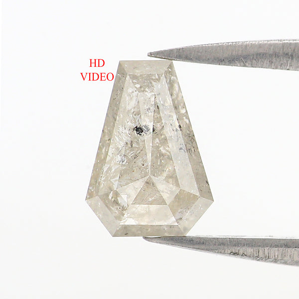 Natural Loose Coffin Diamond, Grey Color Diamond, Natural Loose Diamond, Coffin Diamond, Coffin Cut, 1.26 CT Coffin Shape Diamond L2907