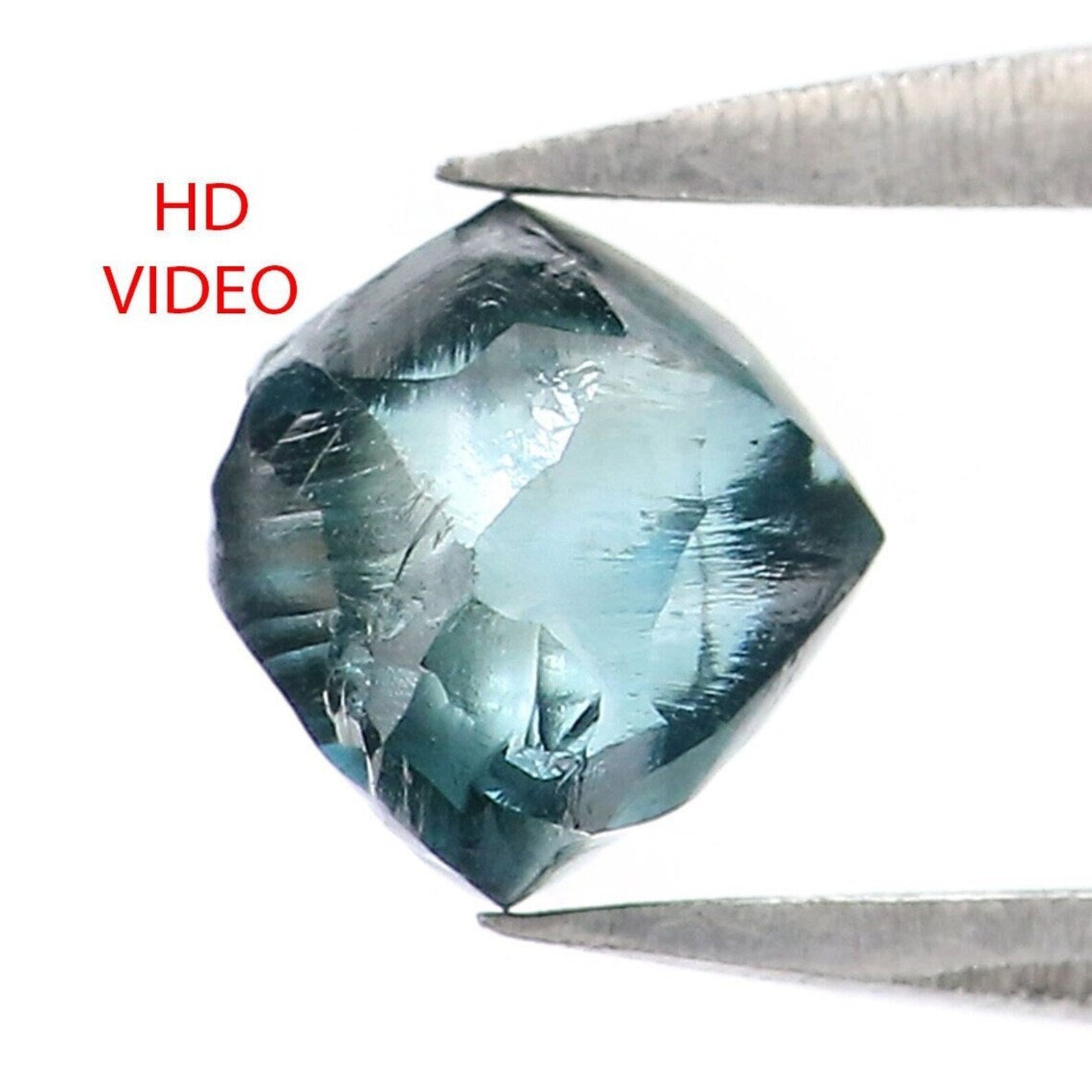 0.71 CT Natural Loose Rough Shape Diamond Blue Color Rough Cut Diamond 4.95 MM Natural Loose Diamond Blue Rough Irregular Cut Diamond NQ2022