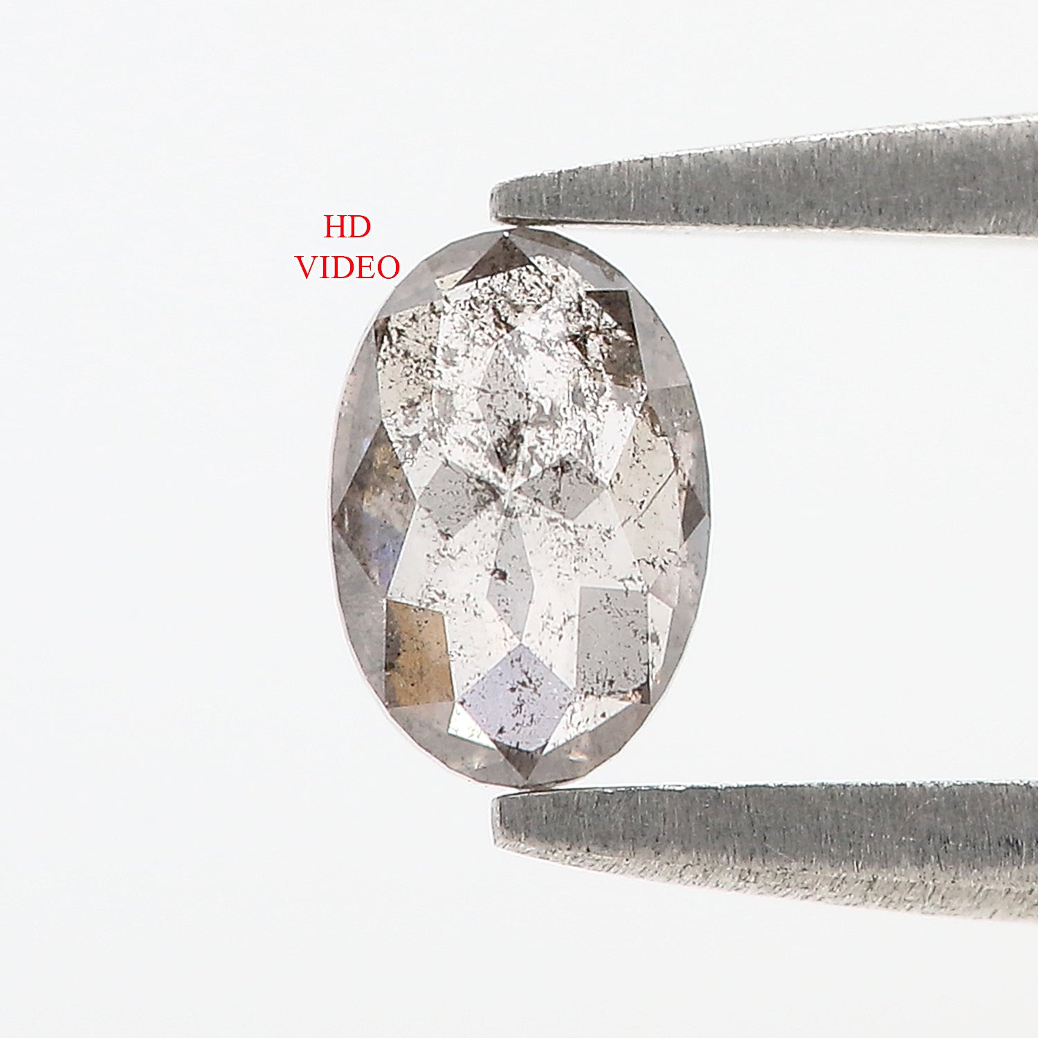 0.40 CT Natural Loose Oval Shape Diamond Salt And Pepper Oval Cut Diamond 5.85 MM Natural Loose Black Grey Color Oval Rose Cut Diamond LQ244