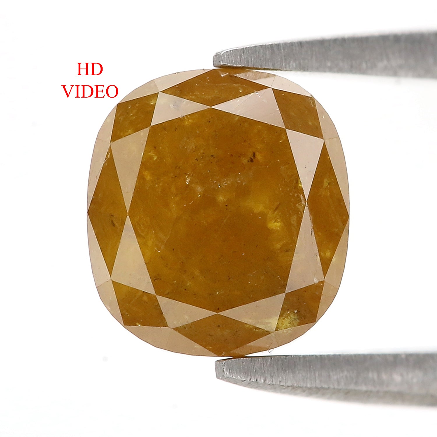 Natural Cushion Yellow Diamond 2.83 CT Loose Brilliant Cut Yellow Color Stone 7.65 MM Rustic Cushion Diamond Custom Engagement Ring L3645