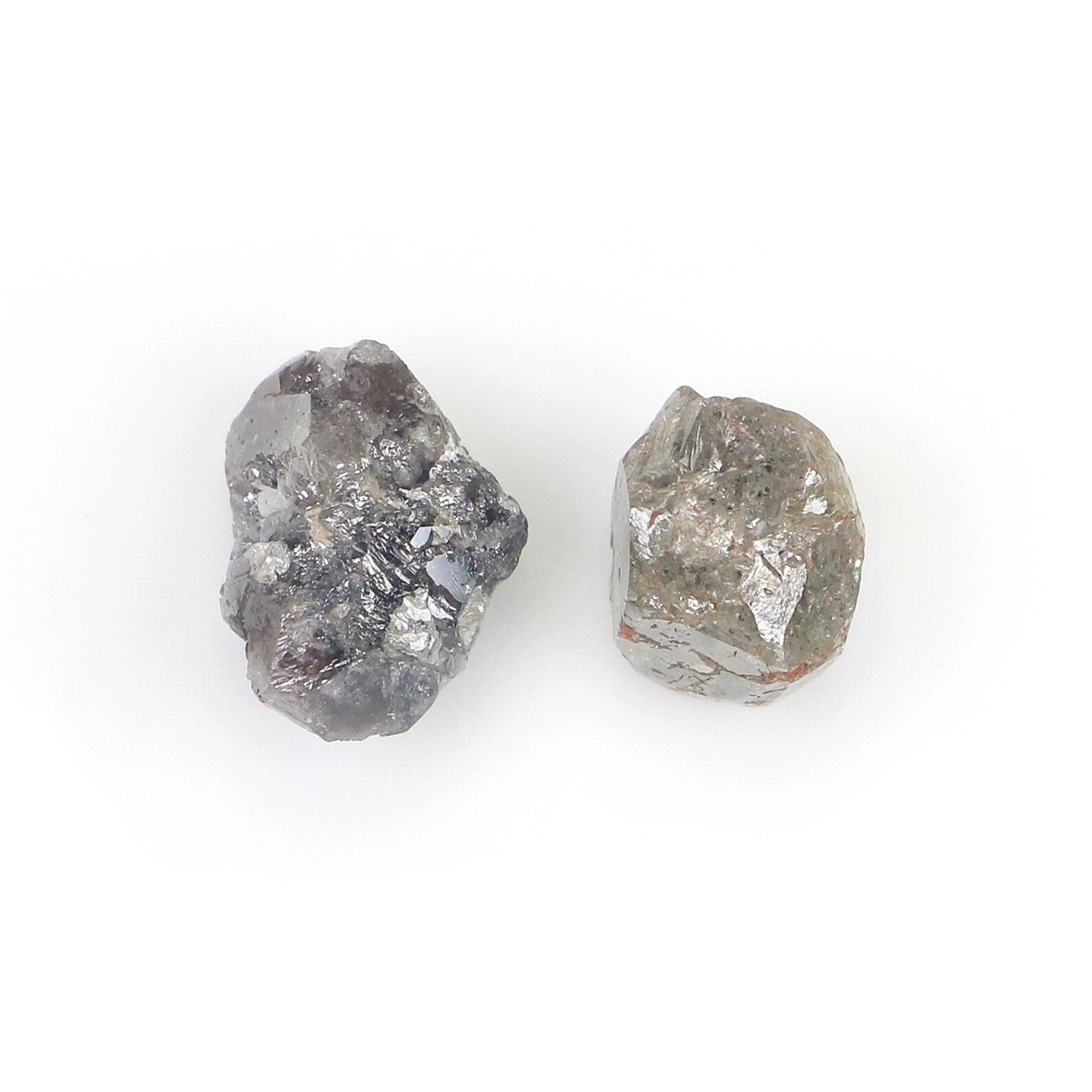 2.36 CT Natural Loose Rough Shape Diamond Salt And Pepper Irregular Cut Diamond 5.75 MM Natural Loose Black Grey Color Rough Diamond NQ1848