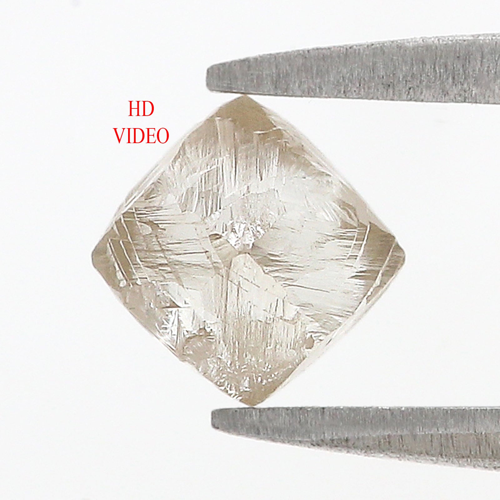 1.32 CT Natural Loose Rough Shape Diamond White-K Color Irregular Cut Diamond 6.40 MM Natural Loose White-K Color Rough UnCut Diamond L3541