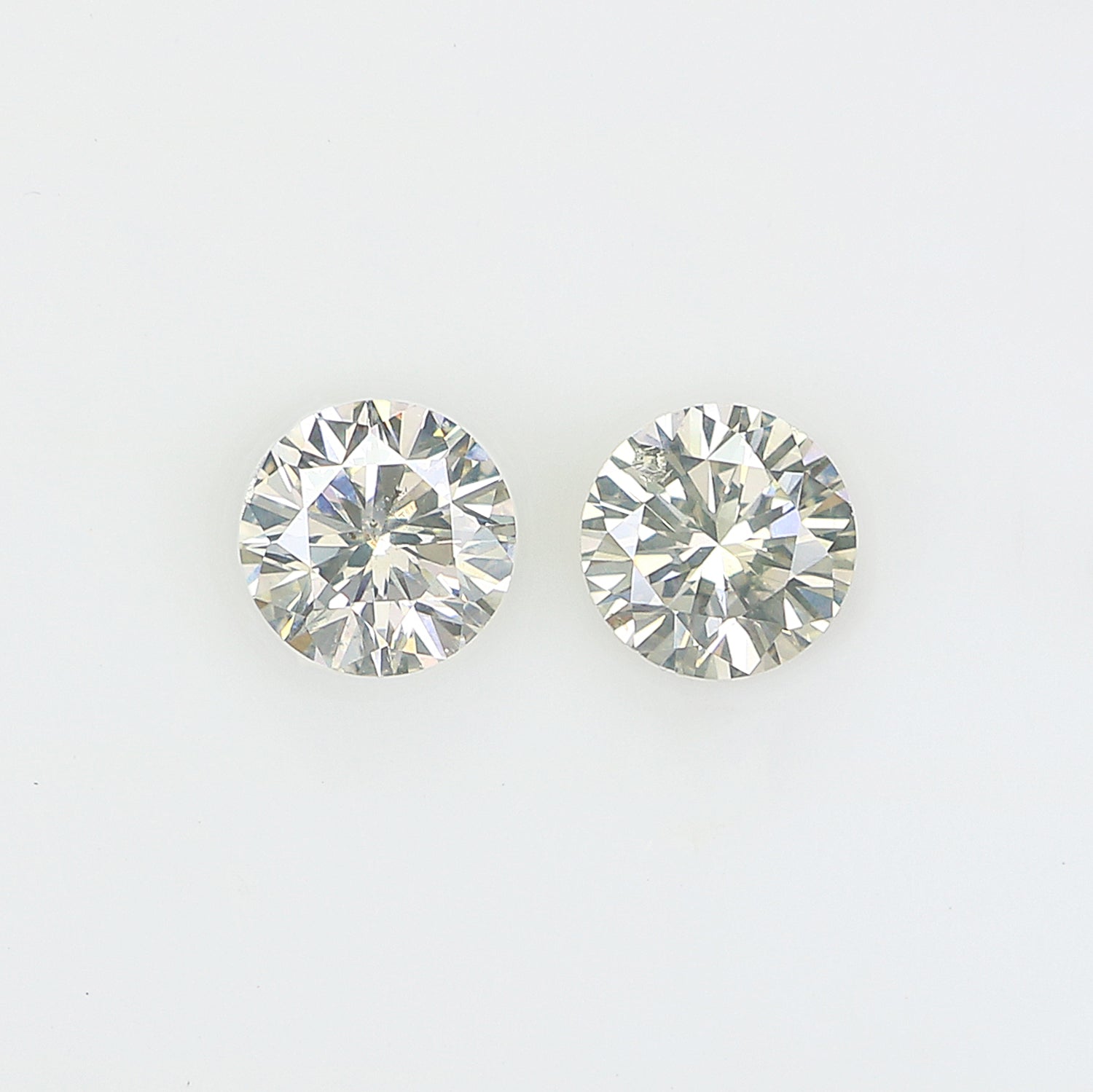 0.37 Ct Natural Loose Round Cut Pair Diamond White - J Color Round Shape Diamond 3.60 MM Natural Diamond Round Brilliant Cut Diamond LQ1989