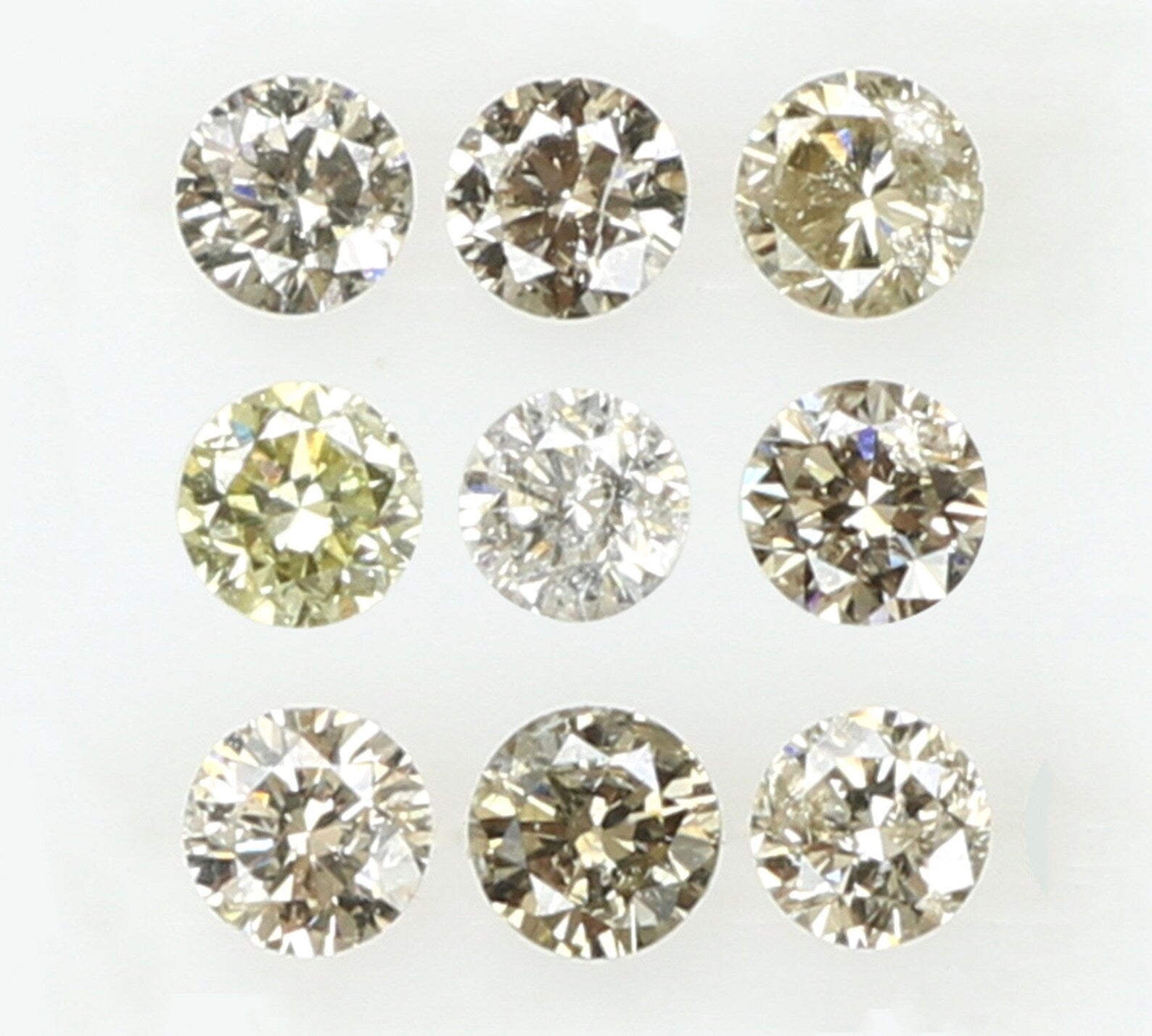 0.30 Ct Natural Loose Diamond Round H-I Color I1-I2 Clarity 9 PCS N7343