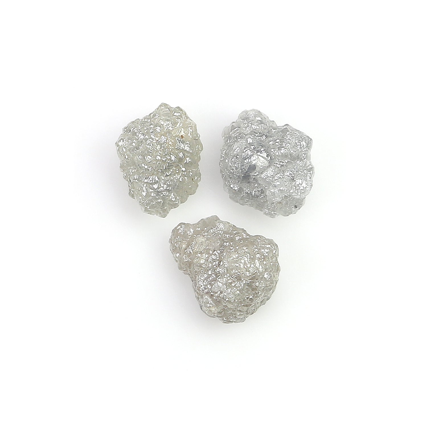4.01 CT Natural Loose Rough Shape Diamond Grey Color Rough Uncut Diamond 7.60 MM Natural Grey Diamond Rough Irregular Cut Diamond LQ3362