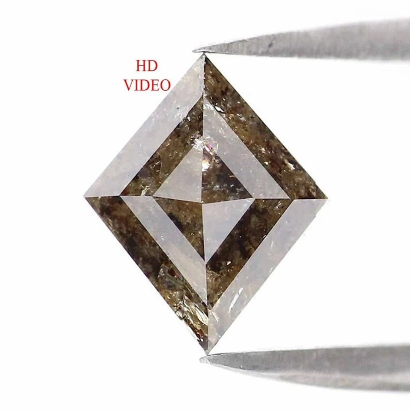 1.34 Ct Natural Loose Kite Shape Diamond Grey Brown Color Kite Shape Diamond 8.70 MM Natural Loose Diamond Kite Rose Cut Diamond NQ9291
