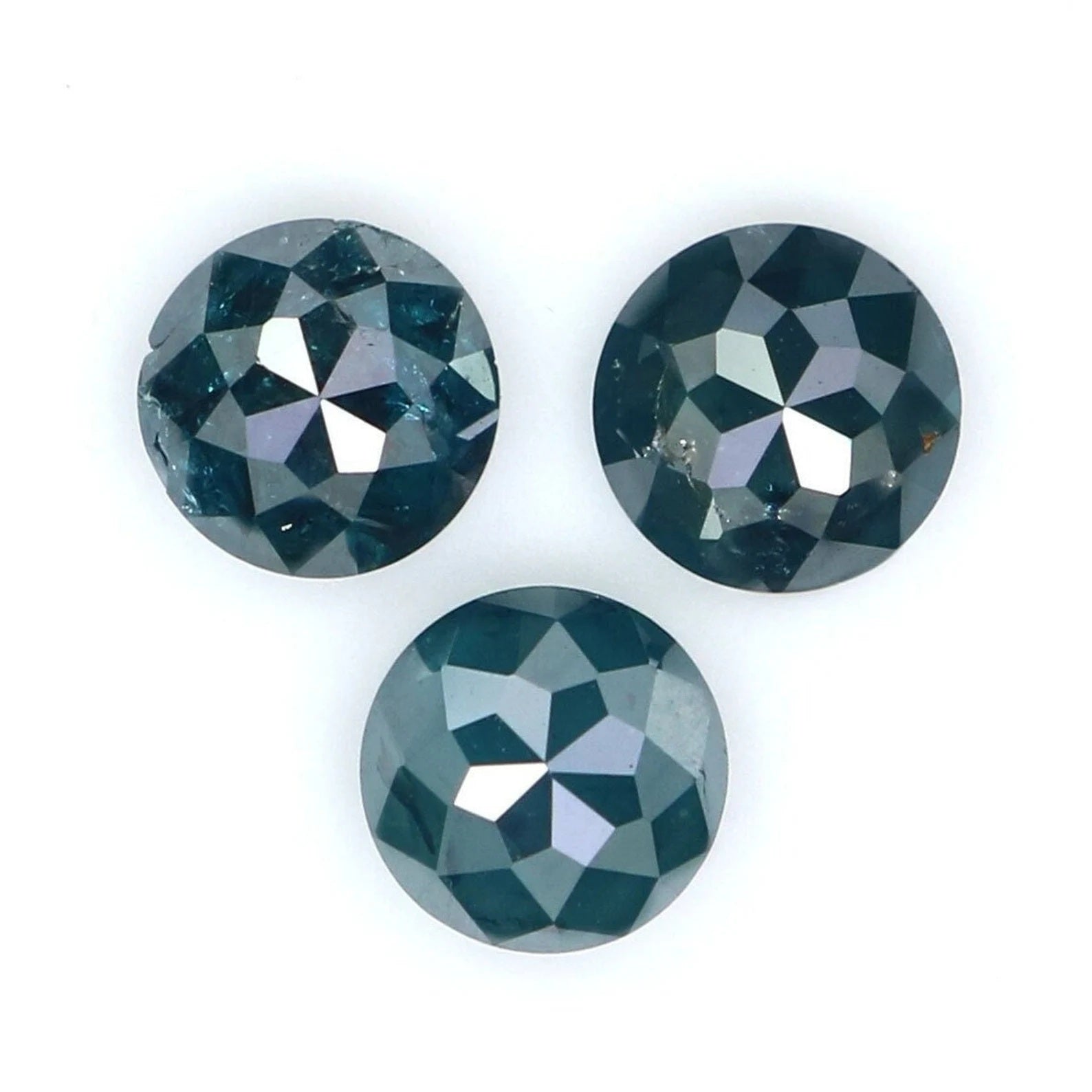 1.67 CT Natural Loose Round Shape Diamond Blue Color Round Diamond 4.60 MM Natural Loose Diamond Blue Color Round Rose Cut Diamond NQ2058