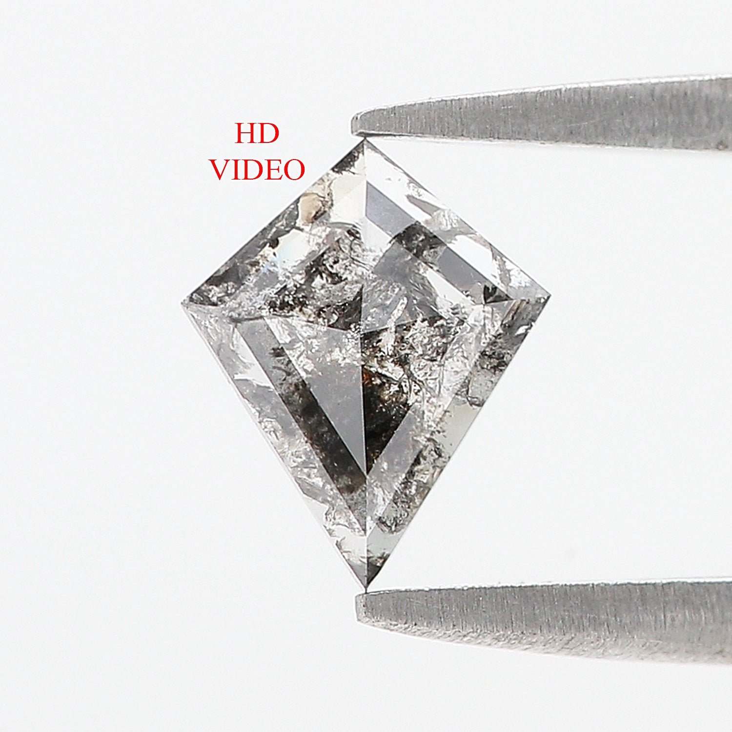 0.53 CT Natural Loose Kite Shape Diamond Salt And Pepper Kite Diamond 8.15 MM Natural Black Grey Color Diamond Kite Rose Cut Diamond L3392