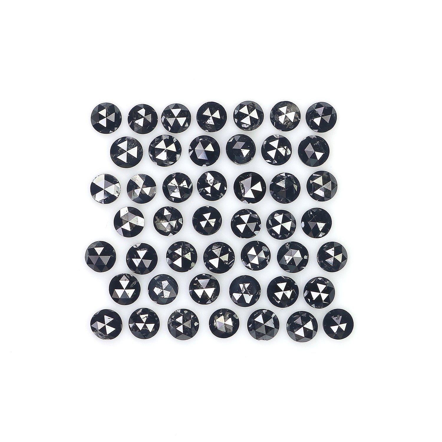 3.36 CT Natural Loose Round Rose Cut Diamond Black Color Round Shape Diamond 2.60 MM Natural Loose Black Color Round Rose Cut Diamond KQ2464