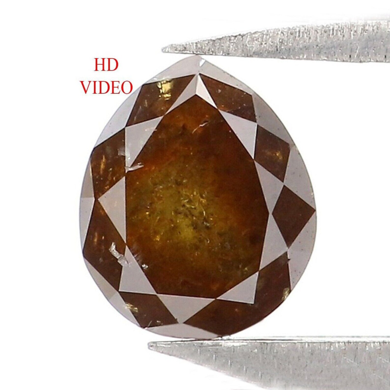 0.70 CT Natural Loose Pear Shape Diamond Grey Brown Color Pear Cut Diamond 6.10 MM Natural Loose Diamond Pear Brilliant Cut Diamond NQ9126