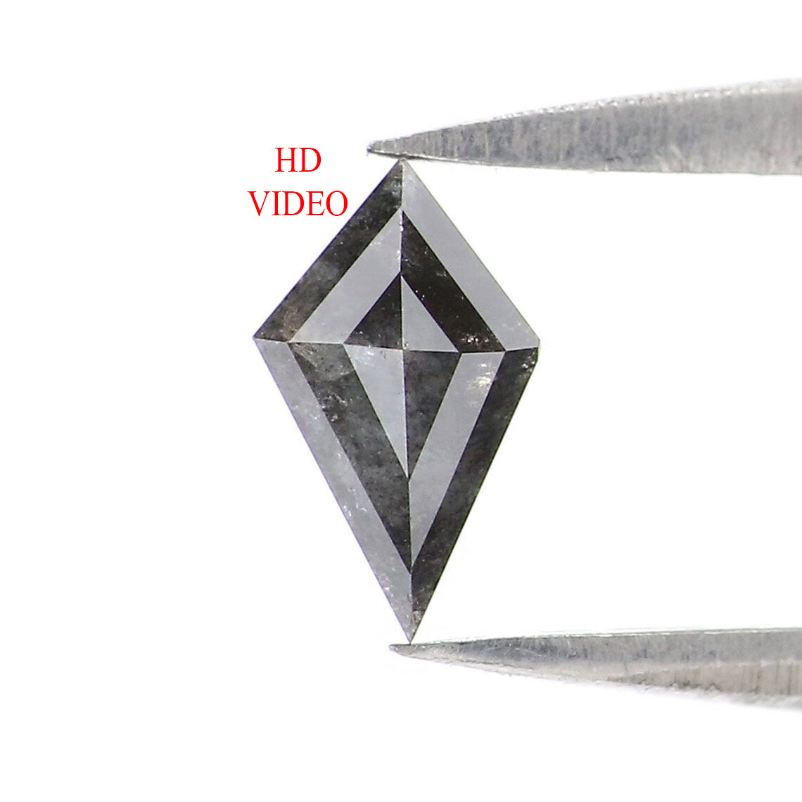 0.37 CT Natural Loose Kite Shape Diamond Salt And Pepper Kite Shape Diamond 6.70 MM Natural Black Grey Color Kite Rose Cut Diamond QK2581