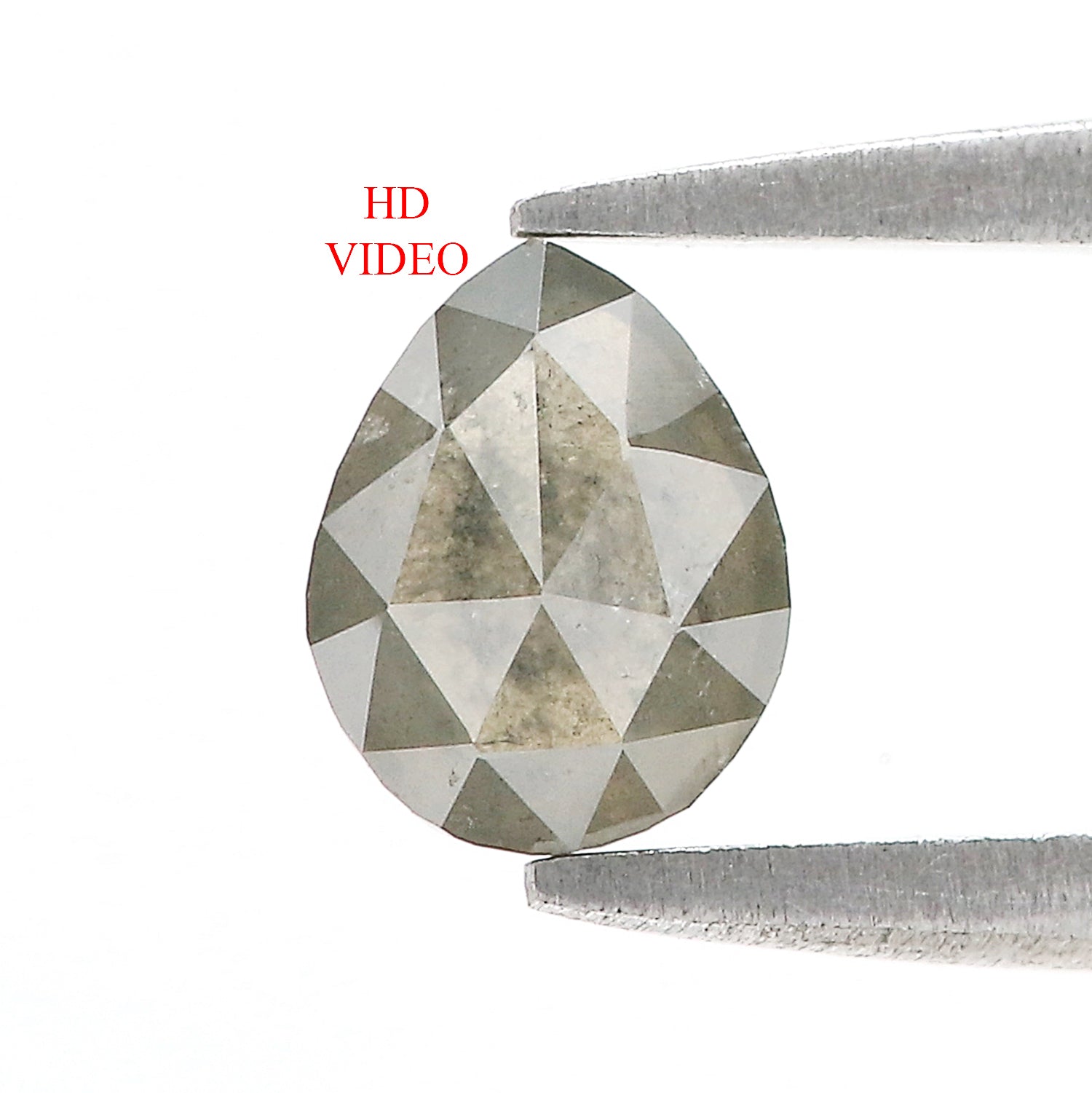 1.00 CT Natural Loose Pear Shape Diamond Grey Color Pear Cut Diamond 6.70 MM Natural Loose Grey Color Diamond Pear Rose Cut Diamond LQ7569