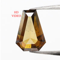 0.79 Ct Natural Loose Diamond, Coffin Cut Diamond, Brown Diamond, Rustic Diamond, Antique Diamond, Real Diamond, Minimal Diamond L374