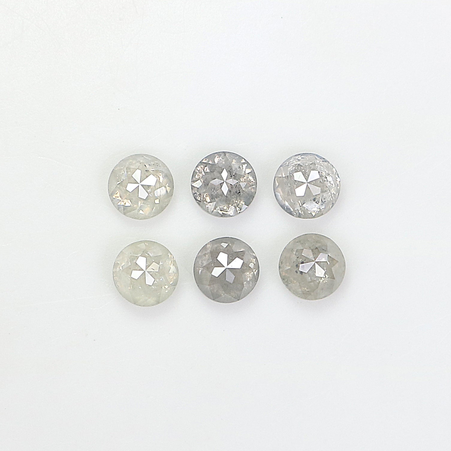 1.40 CT Natural Loose Round Rose Cut Diamond Grey Color Round Shape Diamond 3.50 MM Natural Loose Grey Color Round Rose Cut Diamond LQ3271