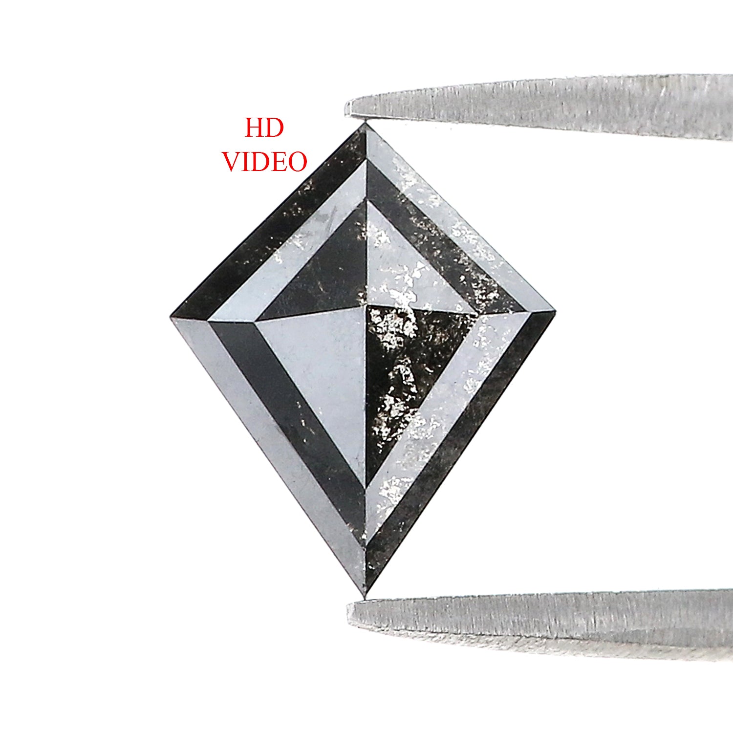 1.10 CT Natural Loose Kite Shape Diamond Salt And Pepper Kite Diamond 10.60 MM Natural Black Grey Color Diamond Kite Rose Cut Diamond L3399