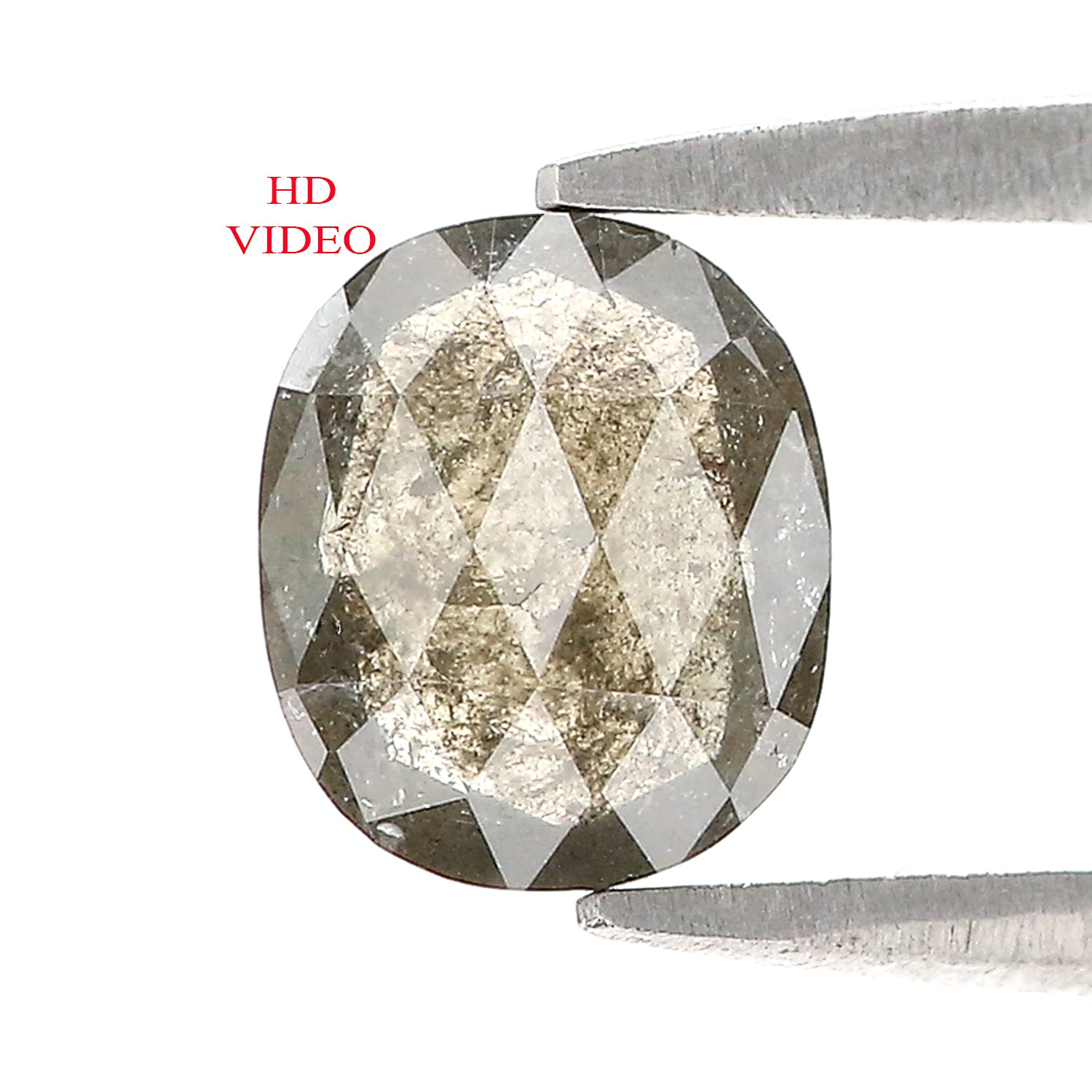1.01 Ct Natural Loose Oval Shape Diamond Salt And Pepper Oval Cut Diamond 7.40 MM Natural Loose Diamond Oval Shape Rose Cut Diamond LQ1788