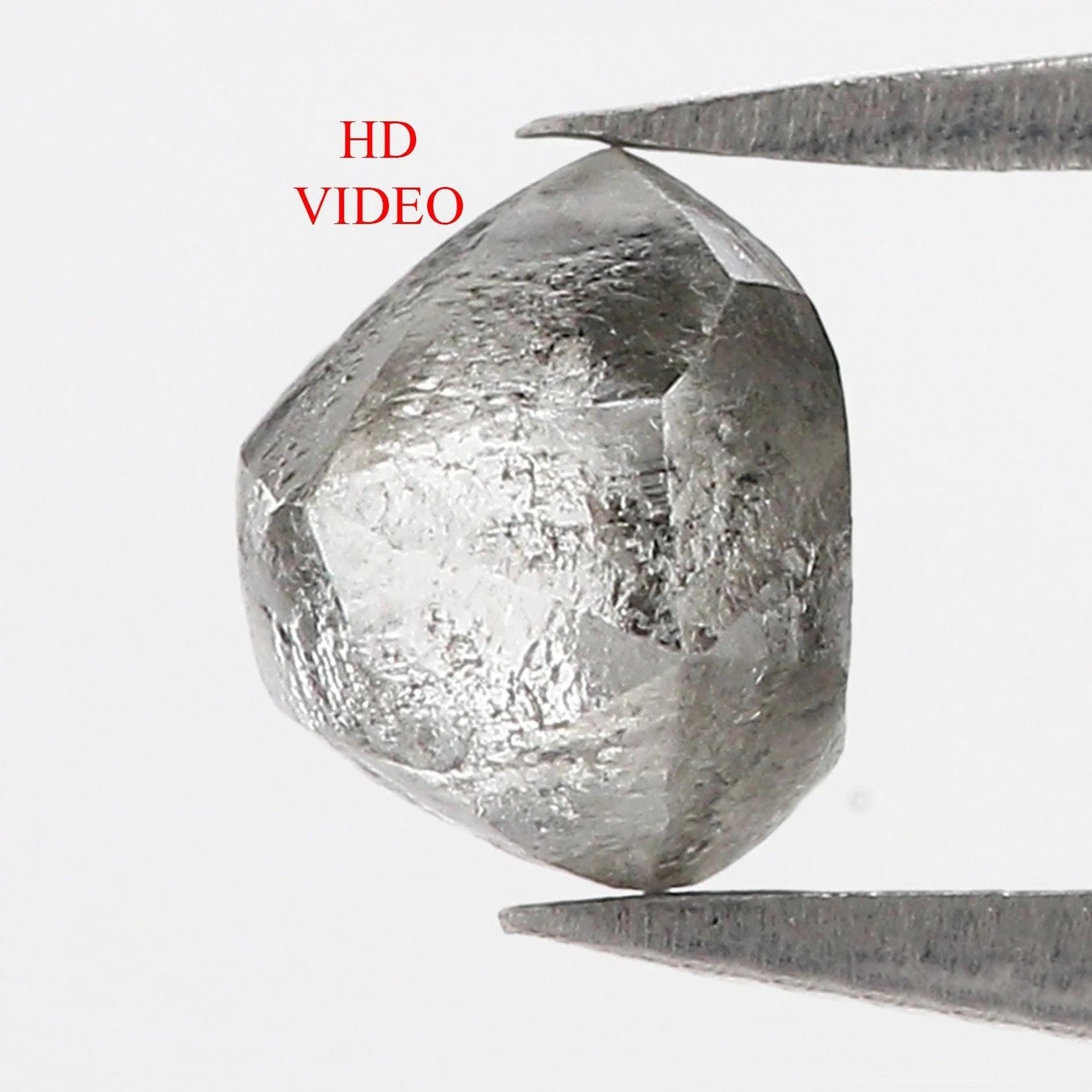 1.16 CT Natural Loose Rough Shape Diamond Salt And Pepper Rough Diamond 6.05 MM Natural Black Grey Color Irregular Cut Rough Diamond QN2523