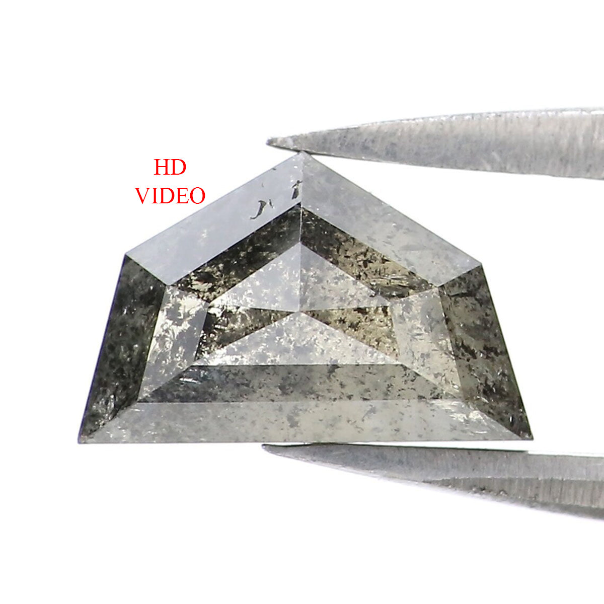 1.15 CT Natural Loose Antique Shape Diamond Salt And Pepper Antique Cut Diamond 5.45 MM Natural Black Grey Antique Rose Cut Diamond KQ2042