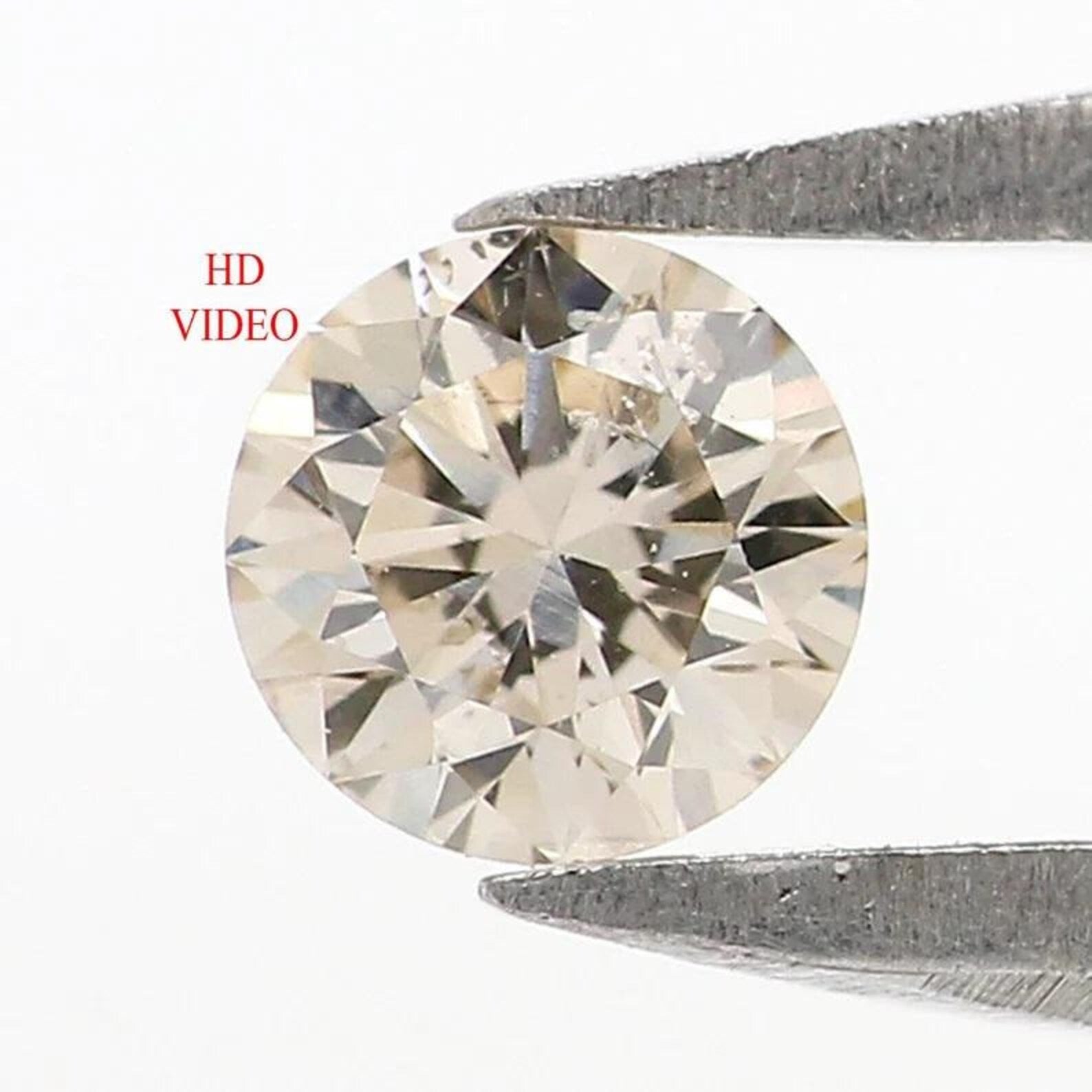 0.19 Ct Natural Loose Round Shape Diamond Brown Color Round Diamond 3.70 MM Natural Diamond Brown Color Round Brilliant Cut Diamond NQ7404