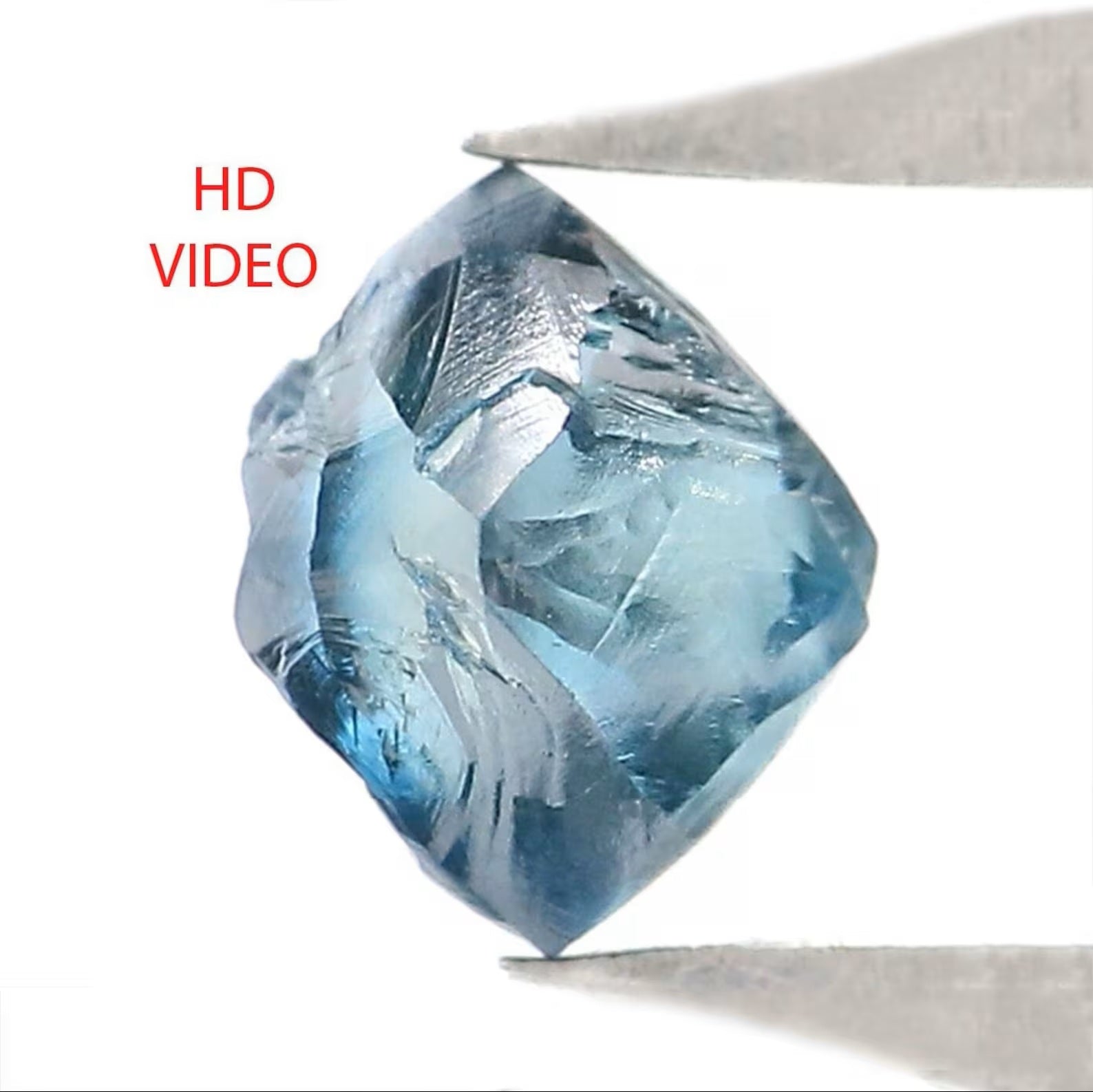 0.71 CT Natural Loose Rough Shape Diamond Blue Color Rough Cut Diamond 5.85 MM Natural Loose Diamond Blue Rough Irregular Cut Diamond NQ2033