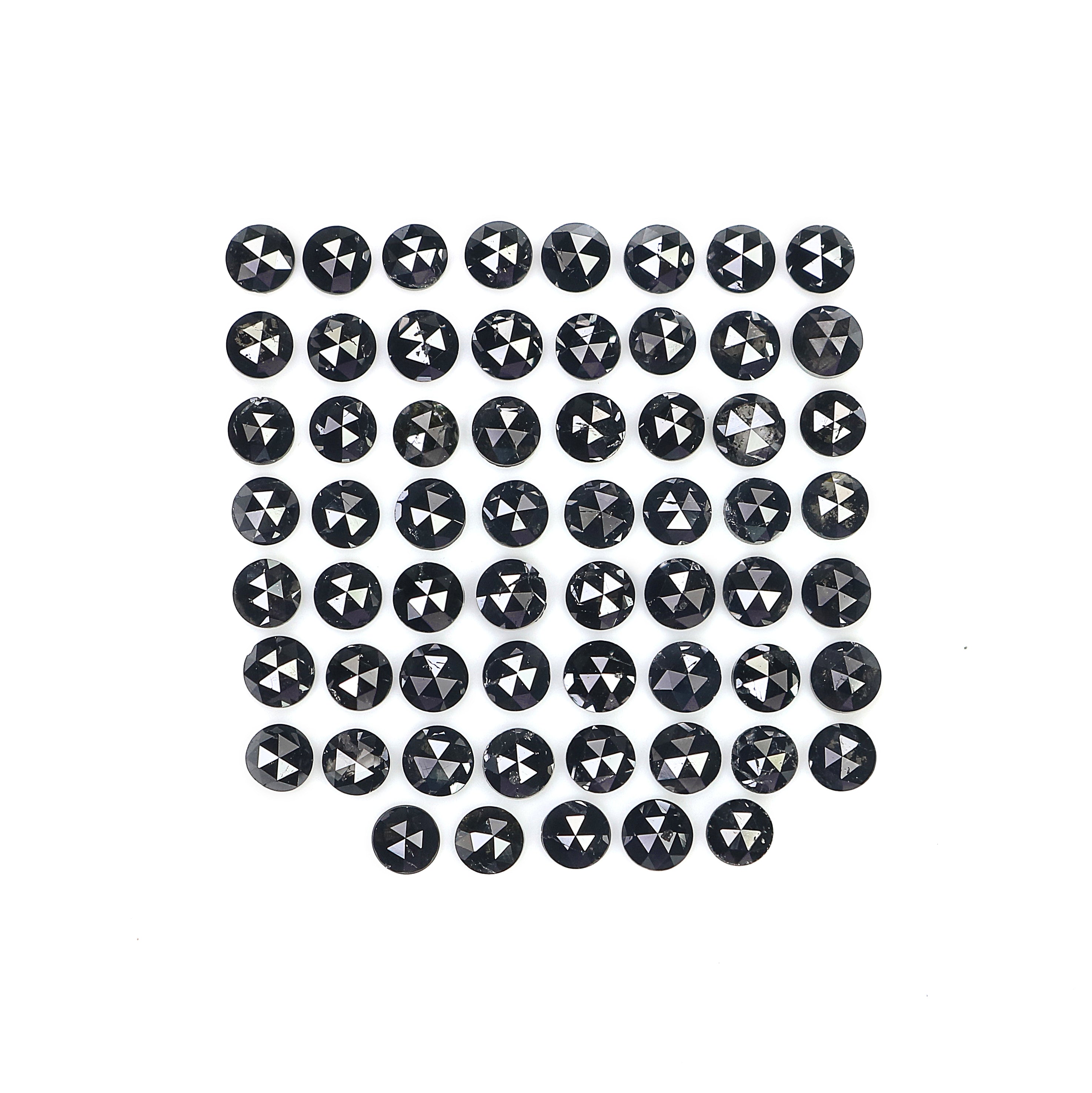 3.35 CT Natural Loose Round Rose Cut Diamond Black Color Round Shape Diamond 2.30 MM Natural Loose Black Color Round Rose Cut Diamond LQ1789