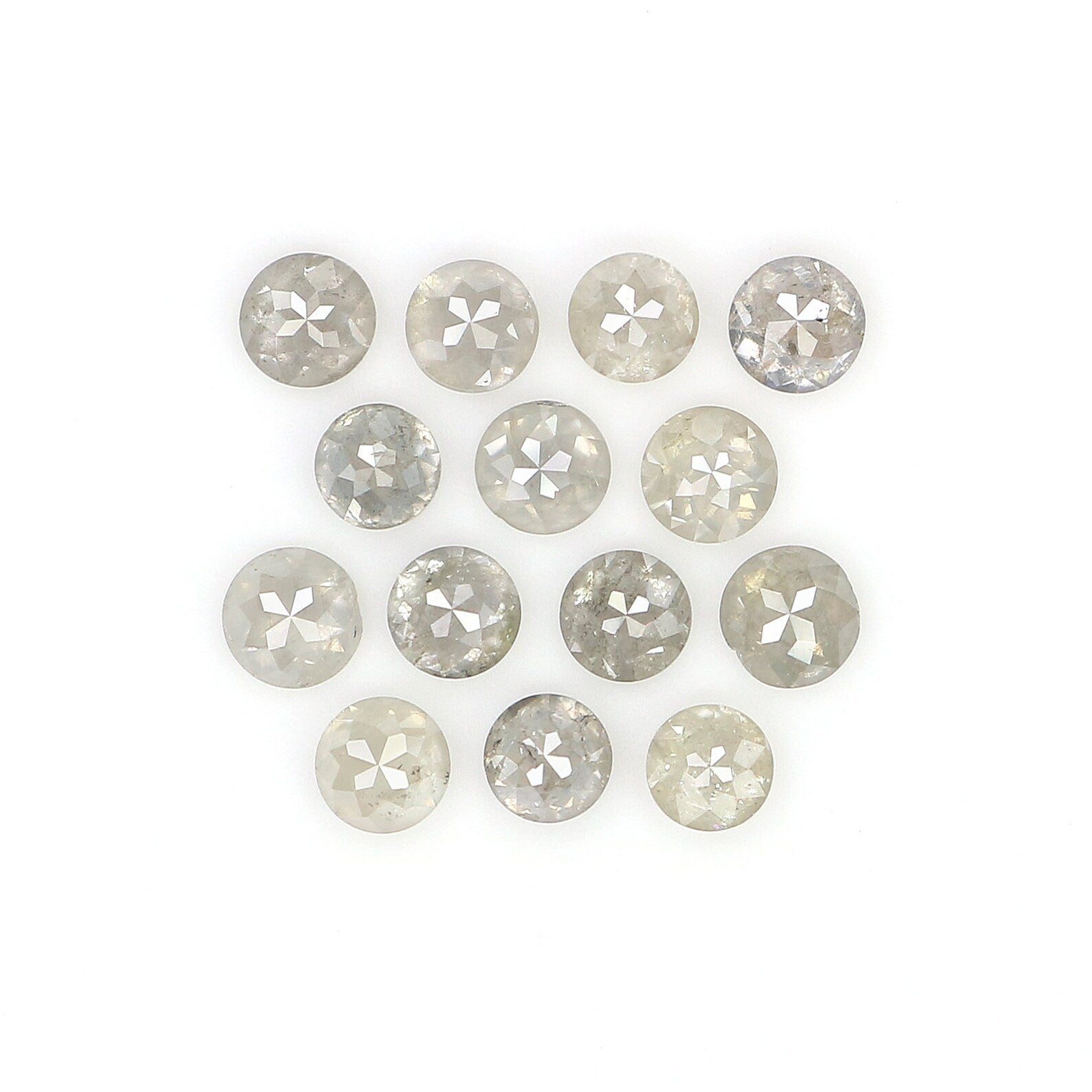 1.20 CT Natural Loose Round Rose Cut Diamond Salt And Pepper Diamond 2.35 MM Natural Loose Diamond Grey Color Round Shape Diamond NQ2502