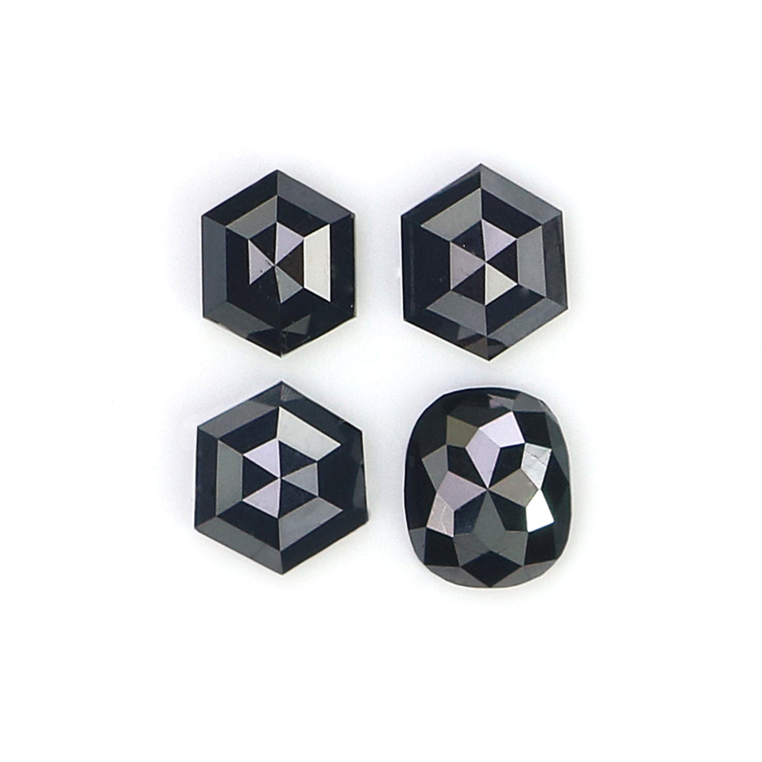 1.02 CT Natural Loose Mix Shape Diamond Black Color Mix Shape Diamond 4.70 MM Natural Loose Black Color Mix Shape Rose Cut Diamond L2688
