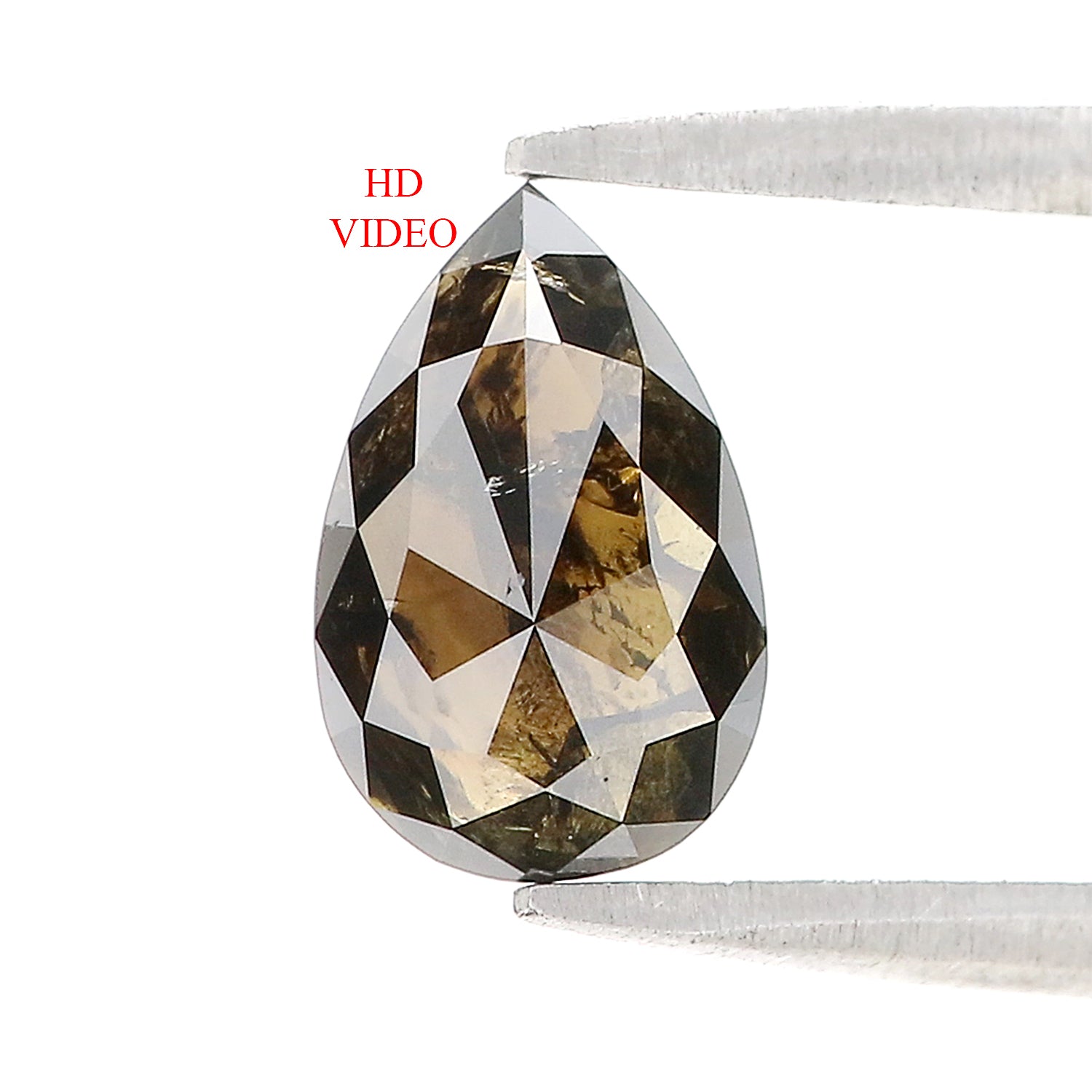 1.13 CT Natural Loose Pear Shape Diamond Brown Color Pear Cut Diamond 8.80 MM Natural Brown Pear Cut Diamond Pear Rose Cut Diamond N2618