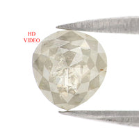 Natural Loose Heart Cut Diamond, Heart Grey Color Diamond, Natural Loose Diamond, Heart Rose Cut Diamond, 1.04 CT Heart Shape Diamond L2858